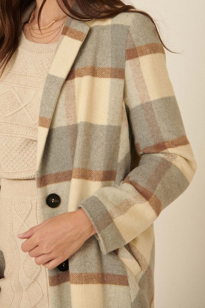 The Silvia Plaid Wool-Blend Overcoat