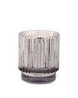 Cypress + Fir Mercury Glass Ribbed Candle - Silver