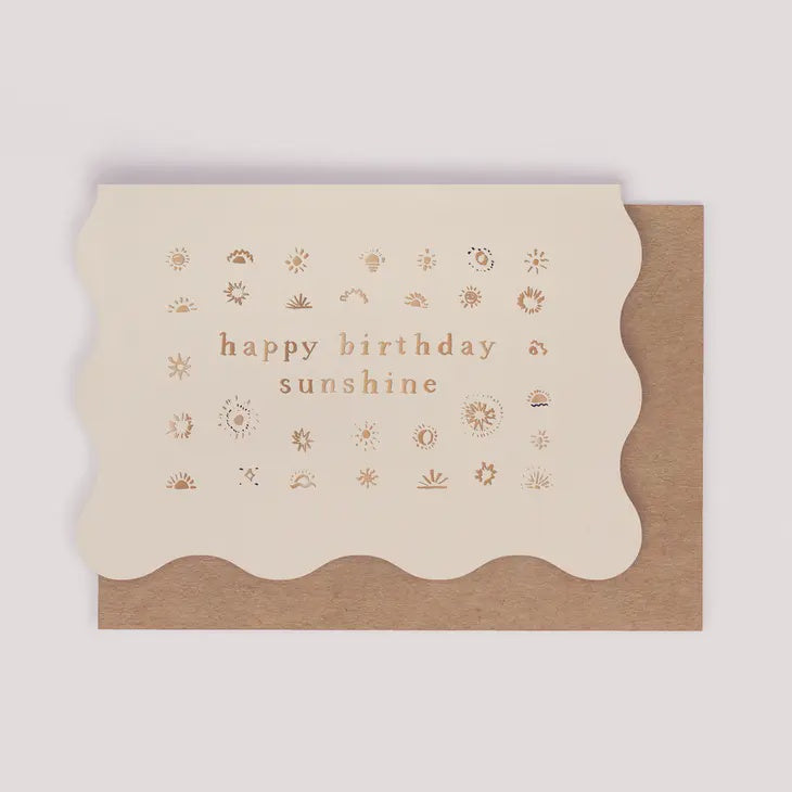 The Happy Birthday Sunshine Card by Sister Paper Co