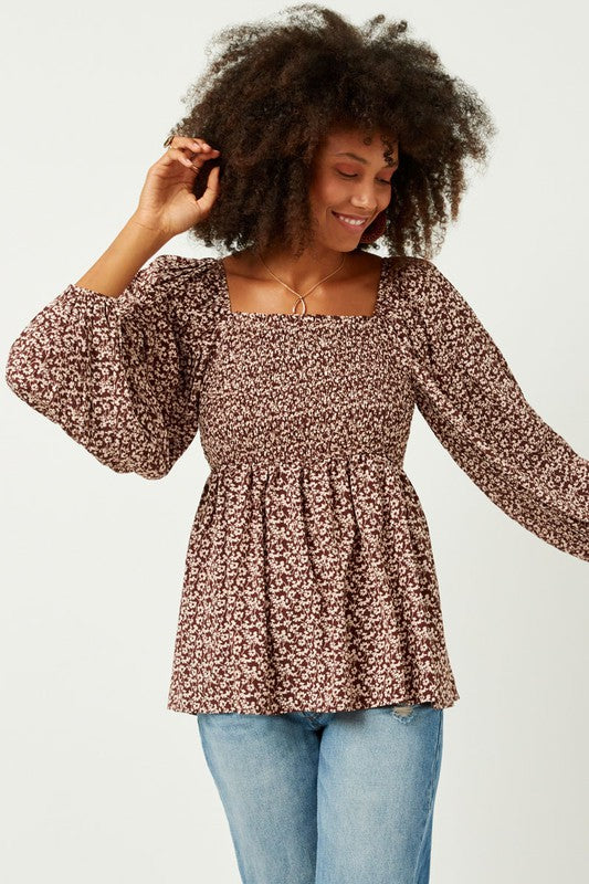 The Syd Floral Puff Sleeve Top