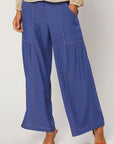 The Marlow Contrast Stitch Wide Leg Pants