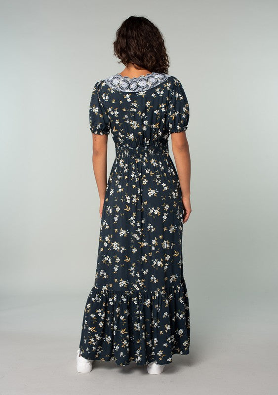 The Eliana Floral Embroidered Maxi Dress