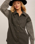 The Jacky Contrast Button Down Shaket