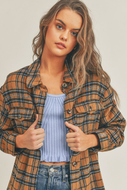 The Kayla Plaid Flannel Jacket