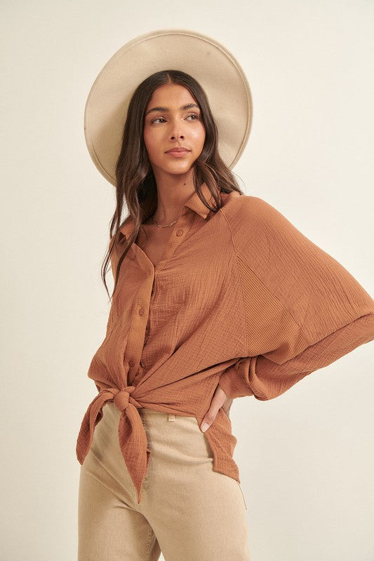The Kendall Self-tie Front Shirt