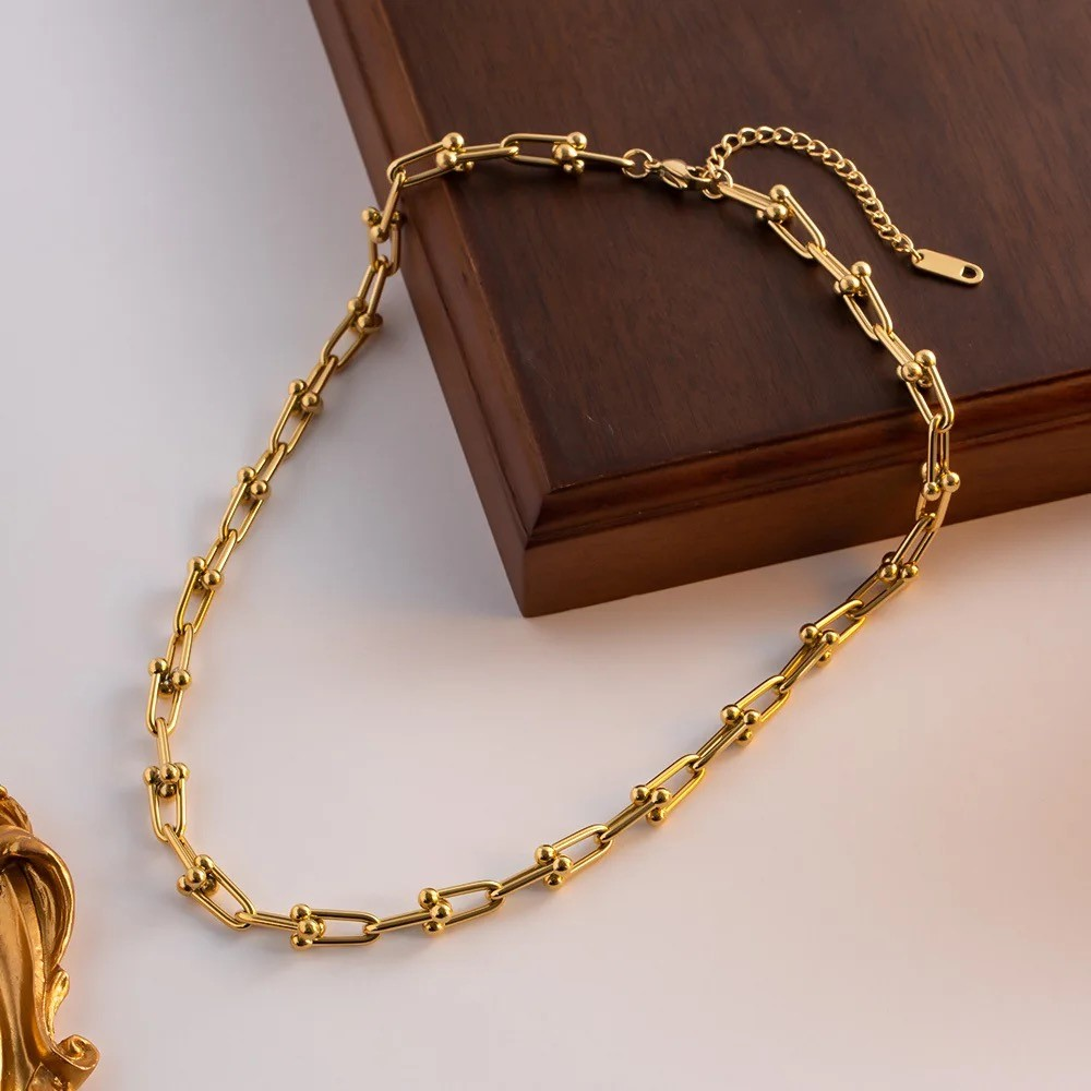 The Mysalia Gold Chain Link Necklace
