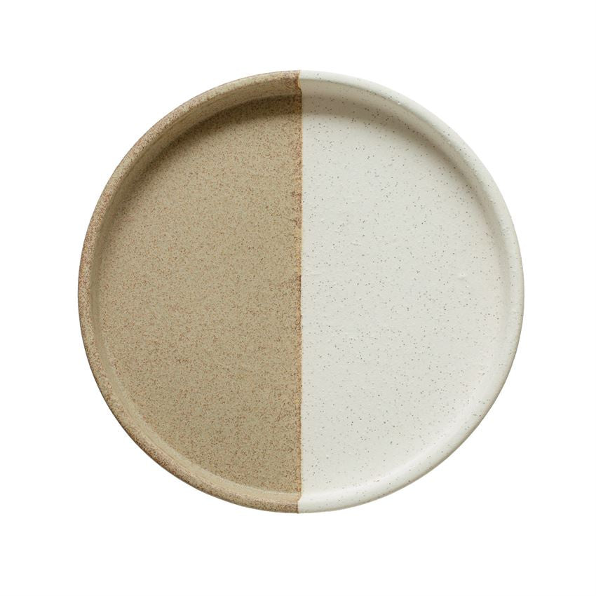 Round Two Tone Stoneware Plate