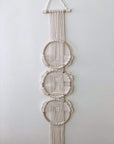 Hand-Woven Rattan Ring Wall Hanging - Cream