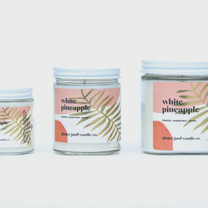 The White Pineapple Terra Candle by Ginger June Candle Co.
